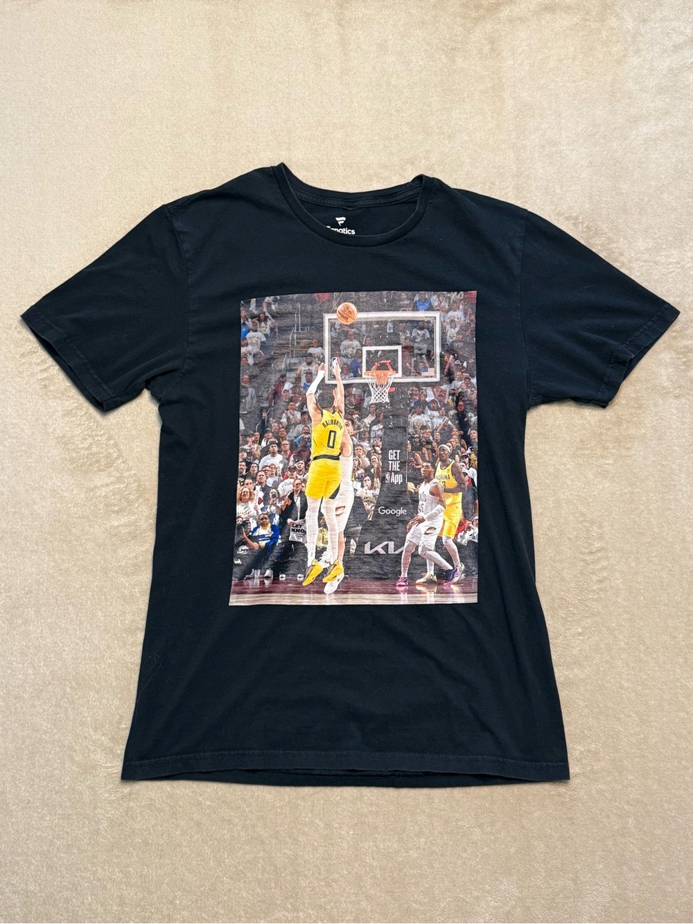 Fanatics Tyrese Haliburton Pacers Buzzer Beater Shirt Medium
